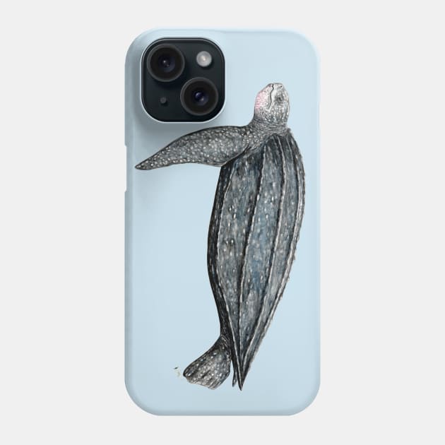 Leatherback turtle Phone Case by chloeyzoard