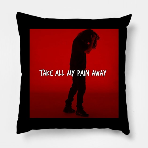 Take My Pain Away Pillow by 6 Ducky art