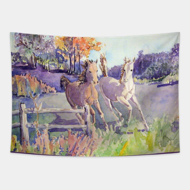 Horse Race Tapestry by Zodiart