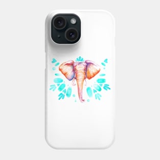 Bright Watercolor Elephant Phone Case