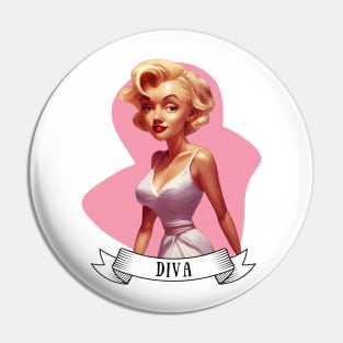 Diva - Cartoon - Marilyn Pin