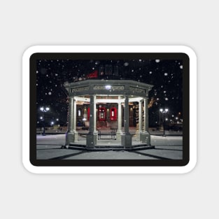 Elyria, Ohio, Gazebo in the snow Magnet