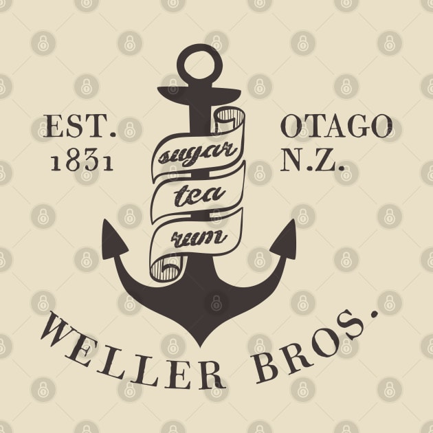 Weller Bros: Wellerman sea shanty logo (dark text) by Ofeefee