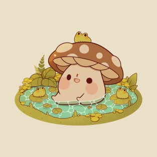 Cute mushroom in froggie pond T-Shirt