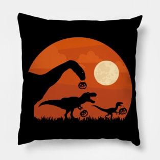 Halloween Dinosaurs Trick or Treating Pillow