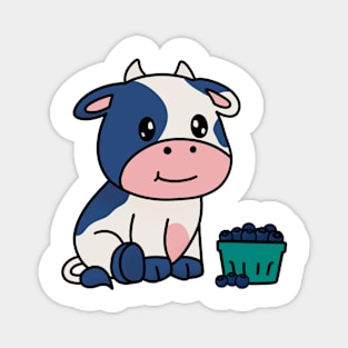 Blueberry Cow Magnet