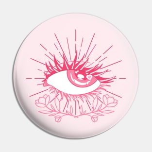 Pink Sparkle Eye Pin