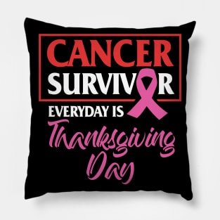 Breast Cancer Survivor Pink Ribbon Design Pillow