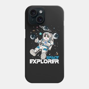 Cat space explorer Phone Case