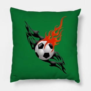 Tribal Flame Soccer Ball Pillow