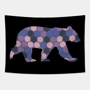 Purple Honeycomb Pattern Bear for Gay Bears | BearlyBrand Tapestry