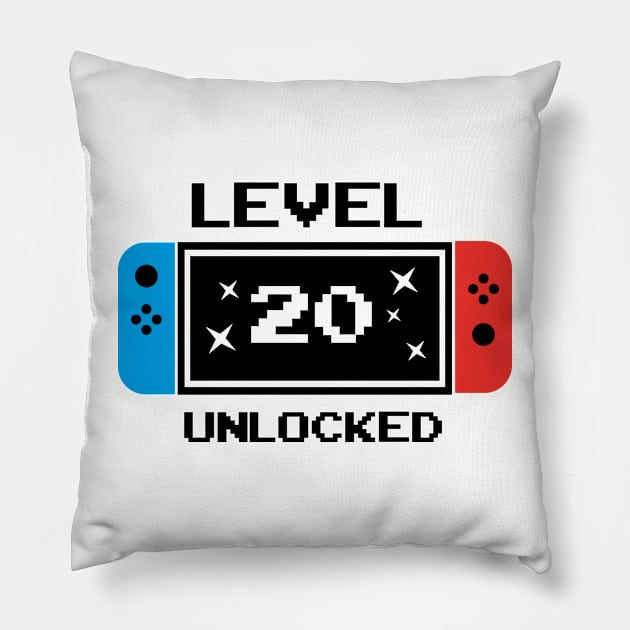 Level 20 unlocked Pillow by Litho