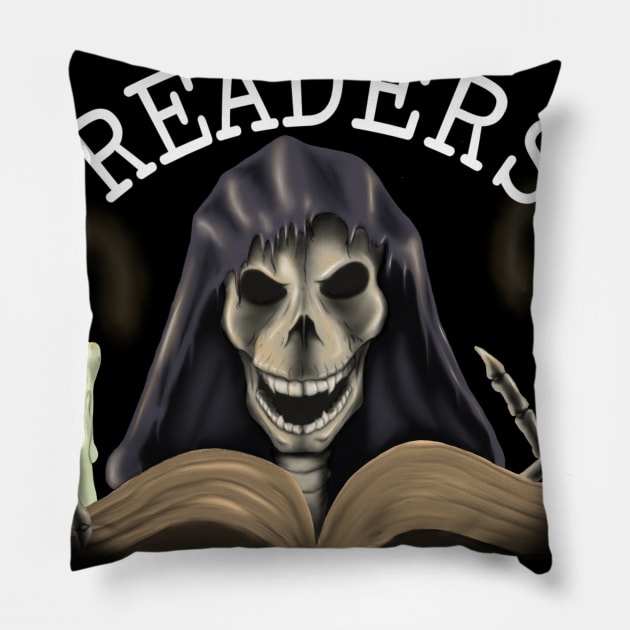 Grim Readers Club Pillow by PulpAfflictionArt79