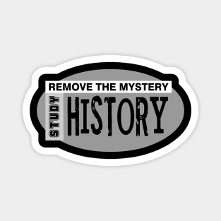 Remove Mystery History Gray Oval Magnet