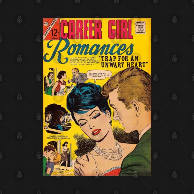 Vintage Romance Comic Book Cover - Career Girl Romances by Slightly Unhinged