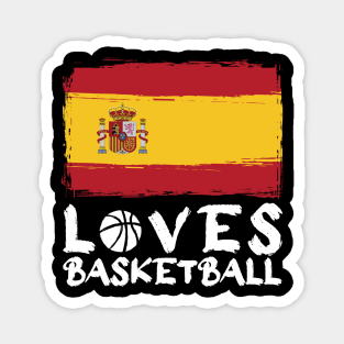 Spain Loves Basketball Magnet