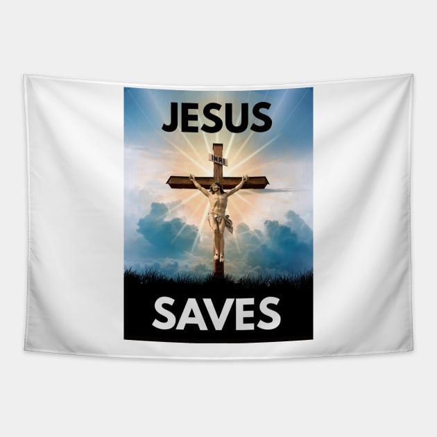 Jesus Saves Tapestry by GMAT