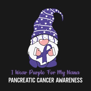 I Wear Purple For My Nana Pancreatic Gnome T-Shirt