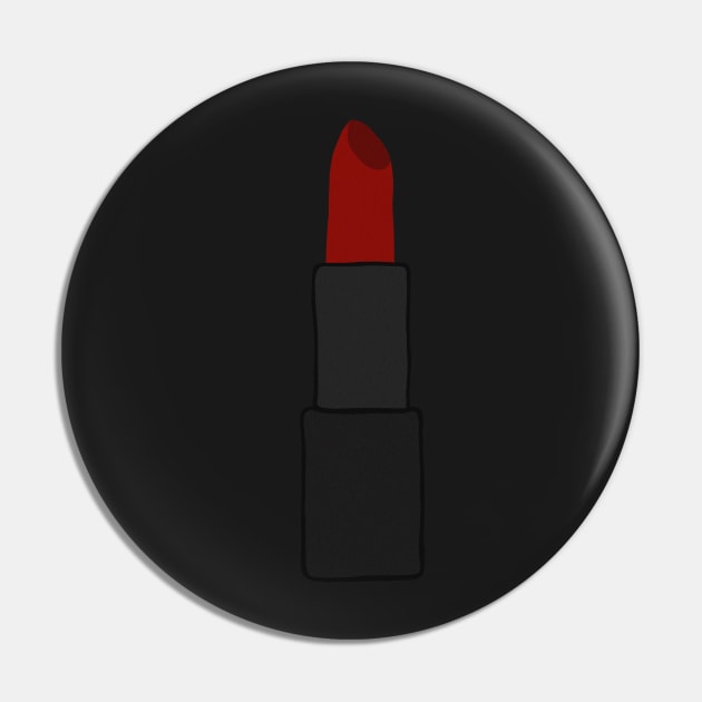 Red crimson lipstick Pin by EmeraldWasp