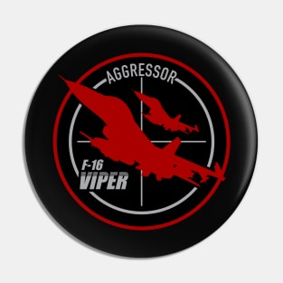 F-16 Viper Aggressor Patch Pin