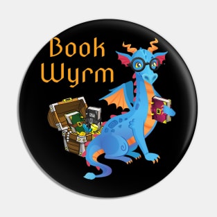 Book Worm Reading Dragon Pin