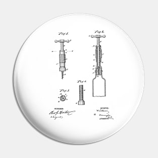 Corkscrew Vintage Patent Drawing Pin