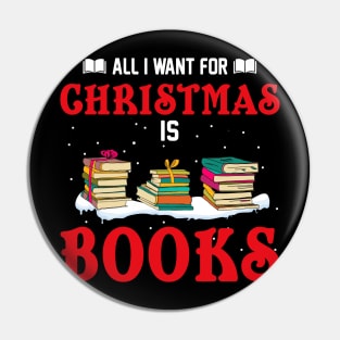 All I Want For Christmas Is Books Pin