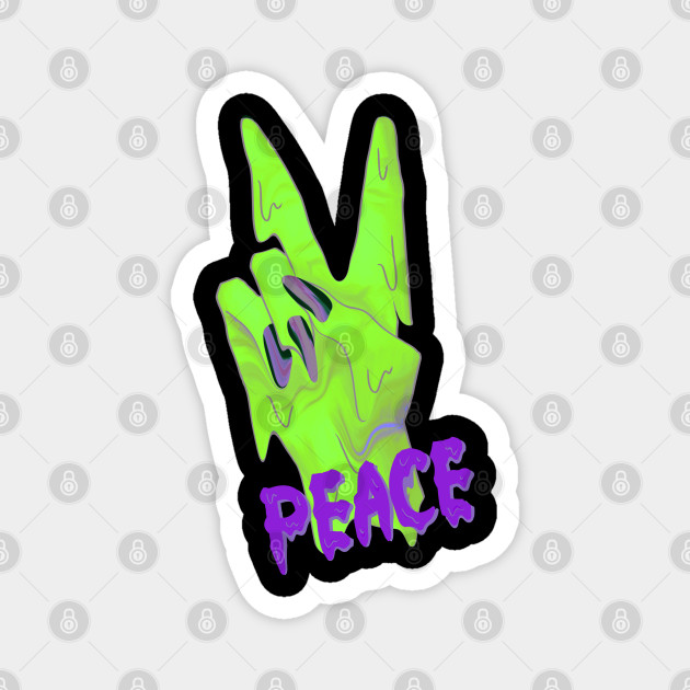 Alien Hand Peace Sign Alien Hand Sign Magnet Teepublic