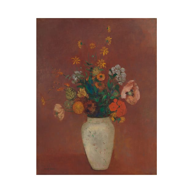 Bouquet in a Chinese Vase by Odilon Redon by Classic Art Stall