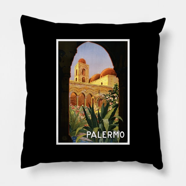 PALERMO ITALY VINTAGE DESIGN Pillow by Gear 4 U