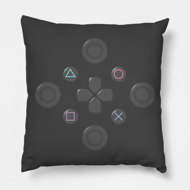 Button Masher Pillow by AlexMathewsDesigns