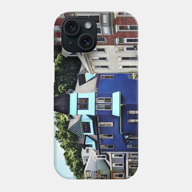 Jim Thorpe PA - Street With Blue Building Phone Case by SusanSavad