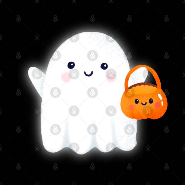 Cute Halloween Ghost by lisanisafazrin