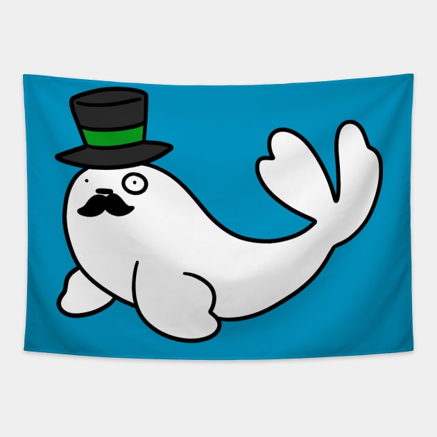 Dapper Harp Seal Tapestry by saradaboru