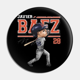 Javier Baez Detroit Cartoon Pin