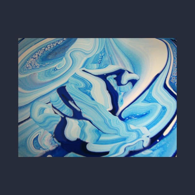 Blue Swirl Paint by ARTWORKandBEYOND