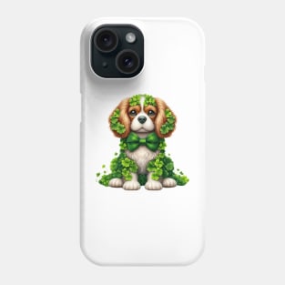 Clover Cavalier King Charles Spaniel Dog St Patricks Day Phone Case