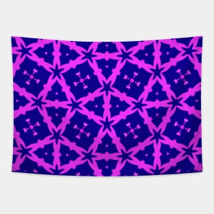 Pink Abstract Geometrical Lines Pattern Tapestry