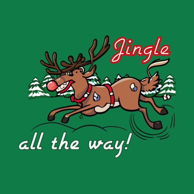 Jingle All the Way Sleigh Bells Christmas Time by InkInspire