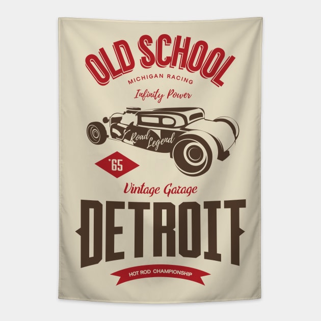 Hot Rod Tapestry by Randomart