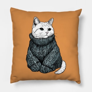 The Sweater Model Cat Pillow