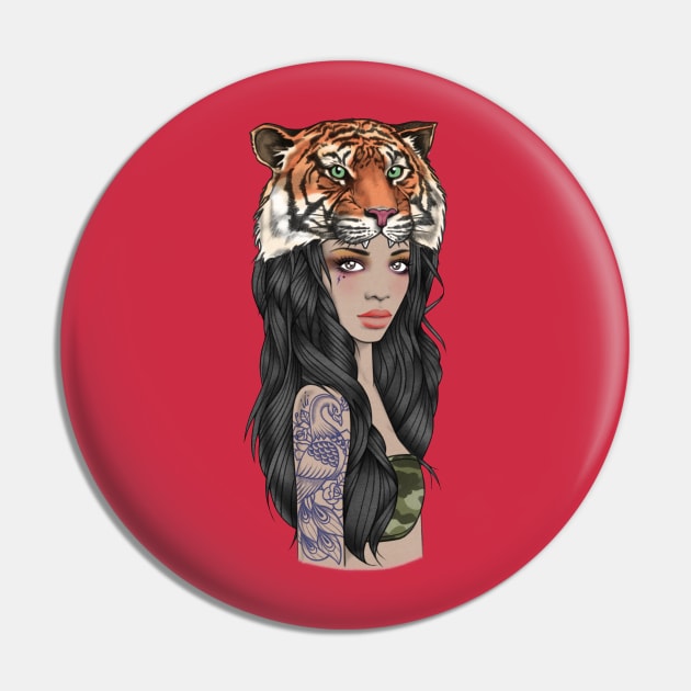 Tigress Pin by RikLeeIllustration