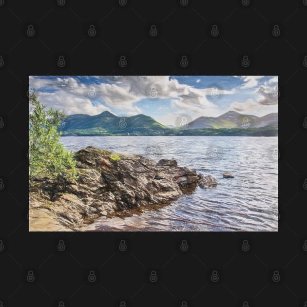 Looking Across Derwentwater Digital Art by IanWL