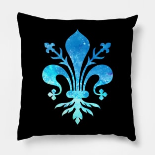 Teal Florence Fleur de Lis Pillow