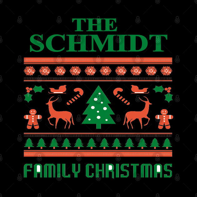 Family Christmas - Groovy Christmas SCHMIDT family, Family Christmas T-shirt, Pjama T-shirt by DigillusionStudio