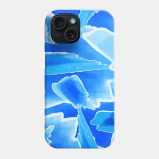 Abstract blue paint background Phone Case