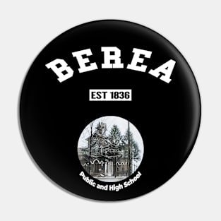 🏹 Berea Ohio USA Strong, Vintage High School Photo, City Pride Pin