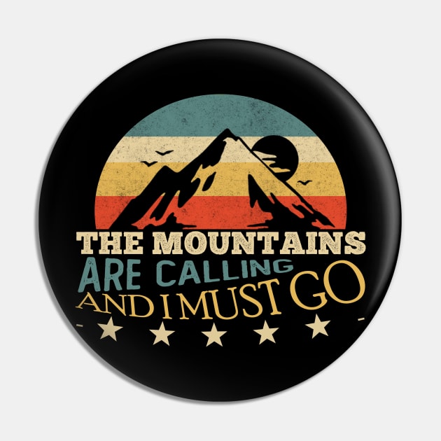 The Mountains are Calling Vintage Pin by giovanniiiii