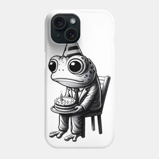 Sad frog Happy birthday Phone Case