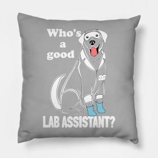 Labrador researcher - Who's a good lab assistant? Pillow